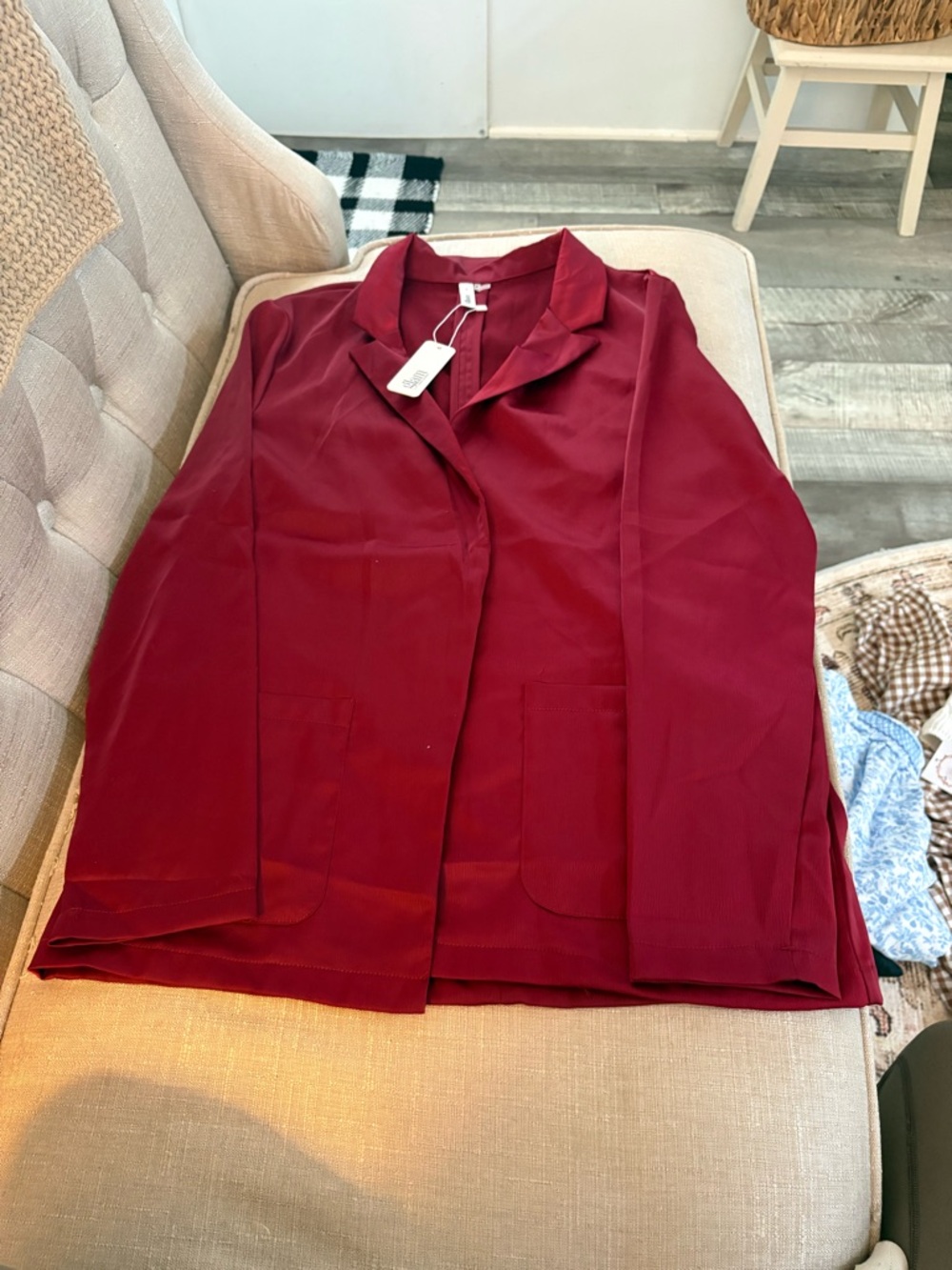 glam red blazer
